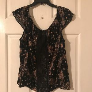 Forever 21 Black Open Back Top